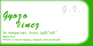 gyozo vincz business card